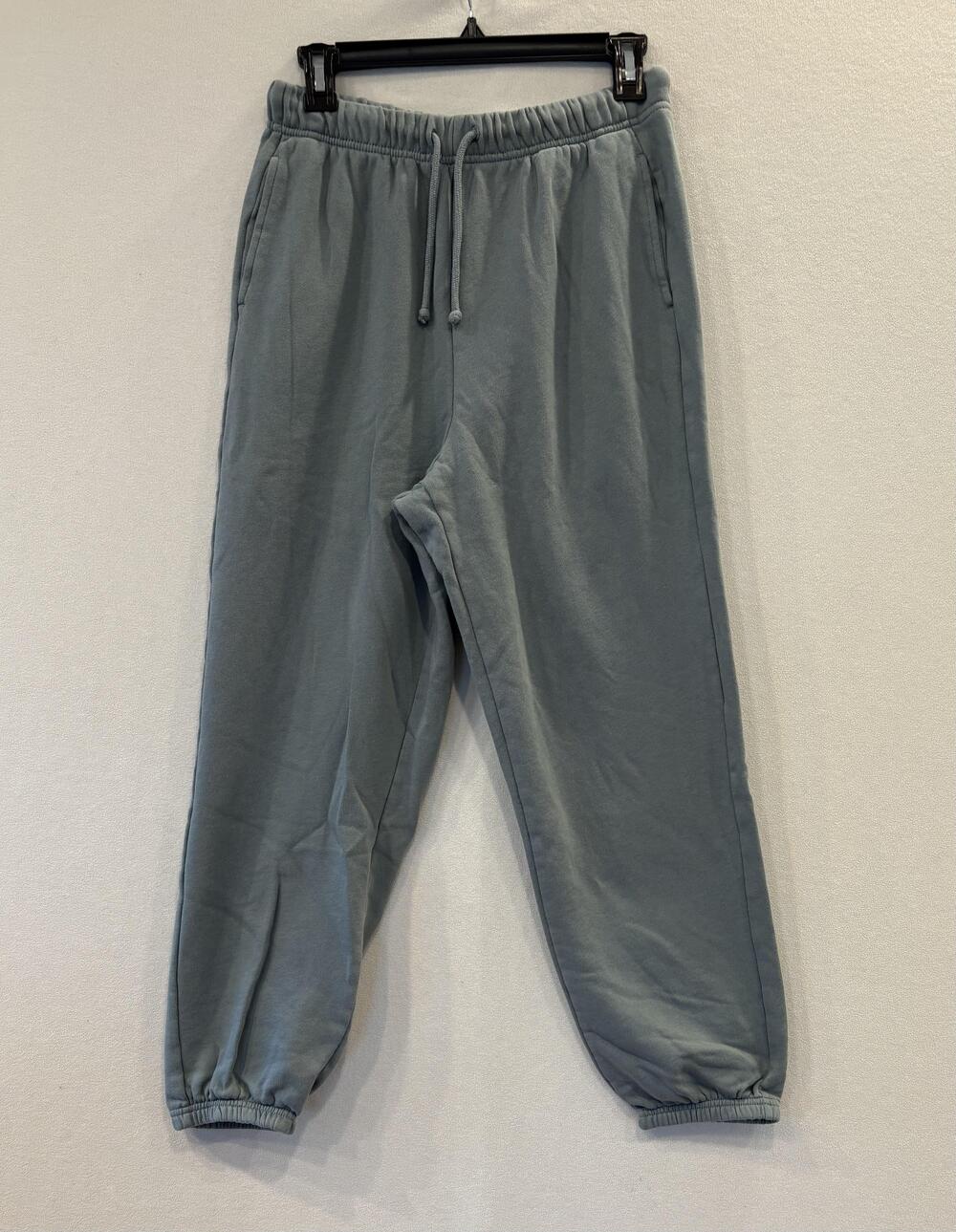 Old Navy Sweatpants Womens Medium Blue Fleece Joggers Drawstring Elastic Waist